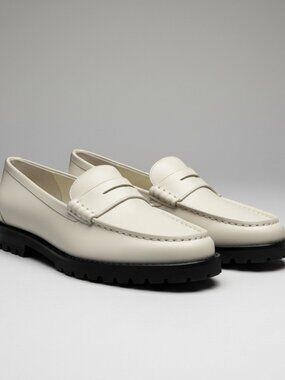 Paige bone leather Ellis loafer, size 9, NEW IN BOX!